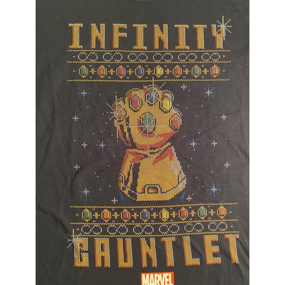 Funko Pop! Tees, Marvel, 2XL, Infinity Gauntlet Holiday theme T-Shirt, Black - Picture 5 of 10